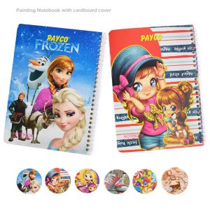 دفتر نقاشی 50 برگ دخترانه با جلد مقوایی